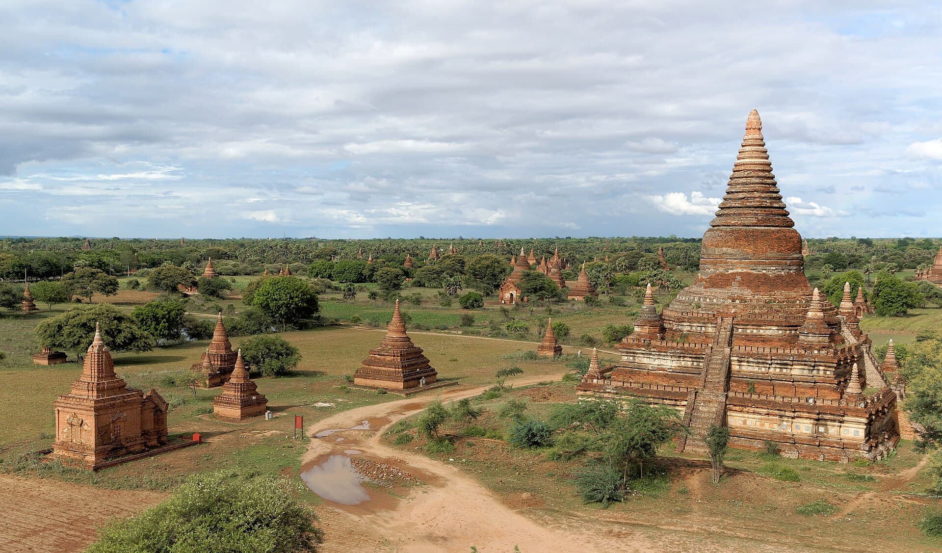 Temples on Bagan Plain in Myanmar